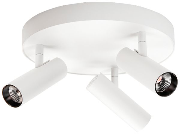 Spot LED SG Tube Micro 3×6W 1020lm 927 40° VAR Ø250×120×29mm blanc