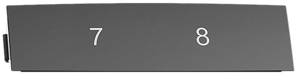 Placchetta indicatrice EDIZIOdue 7-8, per uscita obliquo, 10 pezzi, nero