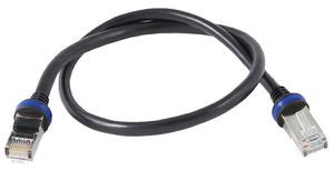 Patchkabel RJ45 MOBOTIX Mx-OPT-CBL-LAN-1, mit Dichtring, schwarz, 1m