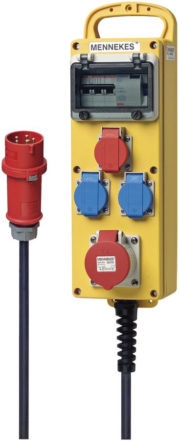 Stromverteiler EverGum 40A 1×FI 1×LS 2×T23 1×T25 1×CEE16/5L 3m CEE16A