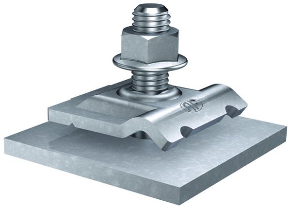 Collier de contact Flury AV 24 pour barre profilée, acier inoxydable A2, 23mm