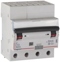 Fehlerstrom-/Leitungsschutzschalter Legrand C 4L 13A 30mA Typ A Auto