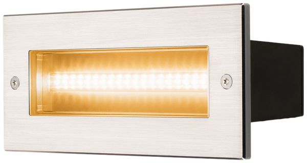 EB-LED-Wandleuchte SLV BRICK, 9W 950lm 3000K symmetrisch IP65 Edelstahl