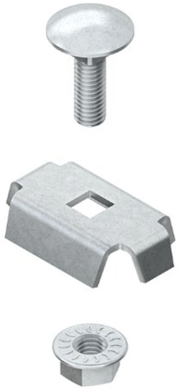 Éclisse de fixation pour cloison de séparation zinguée à chaud par immersion