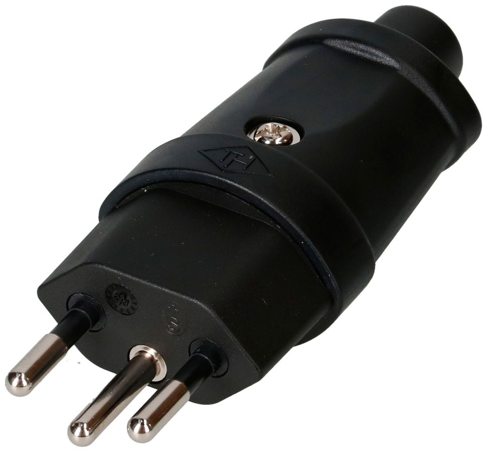 Stecker Typ 12 MAX HAURI TH strong 10A 230V PVC/PA Ø6…10mm IP20 sz