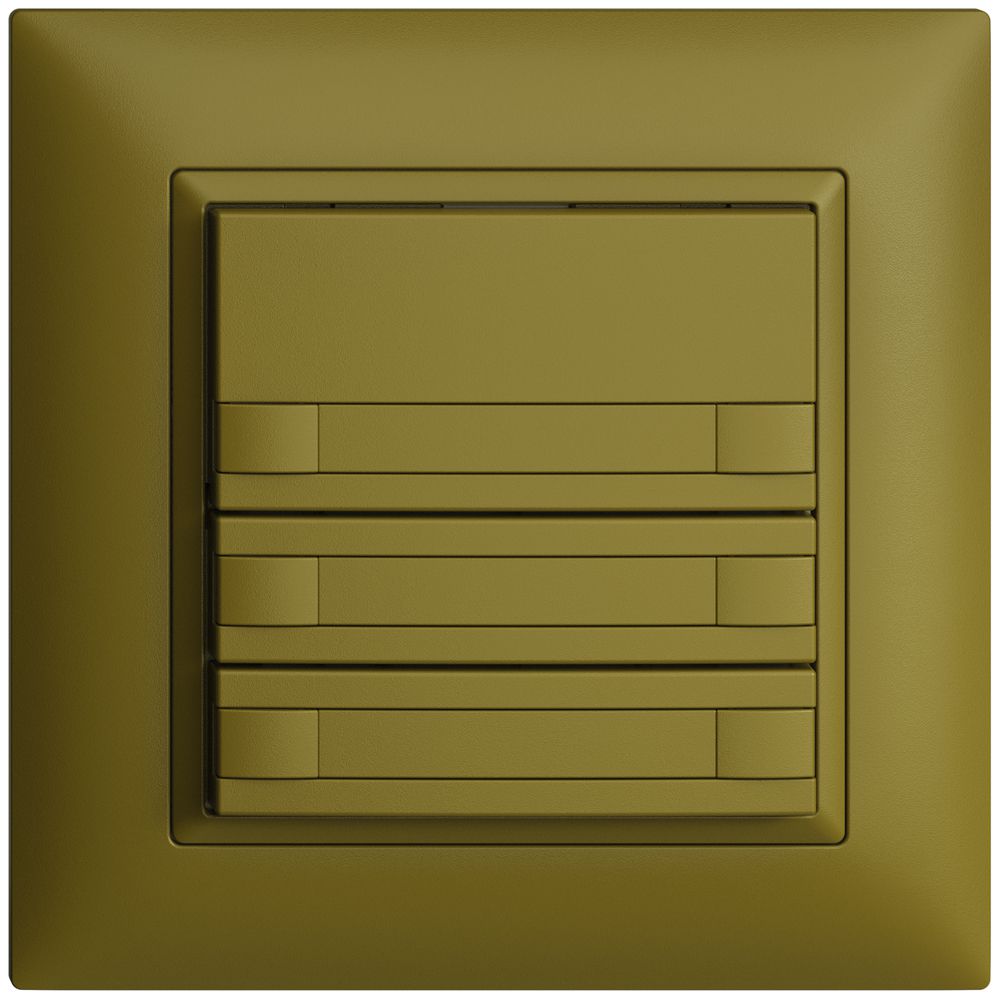 Poussoir ENC KNX 6× EDIZIOdue olive RGB sans LED avec insert papier