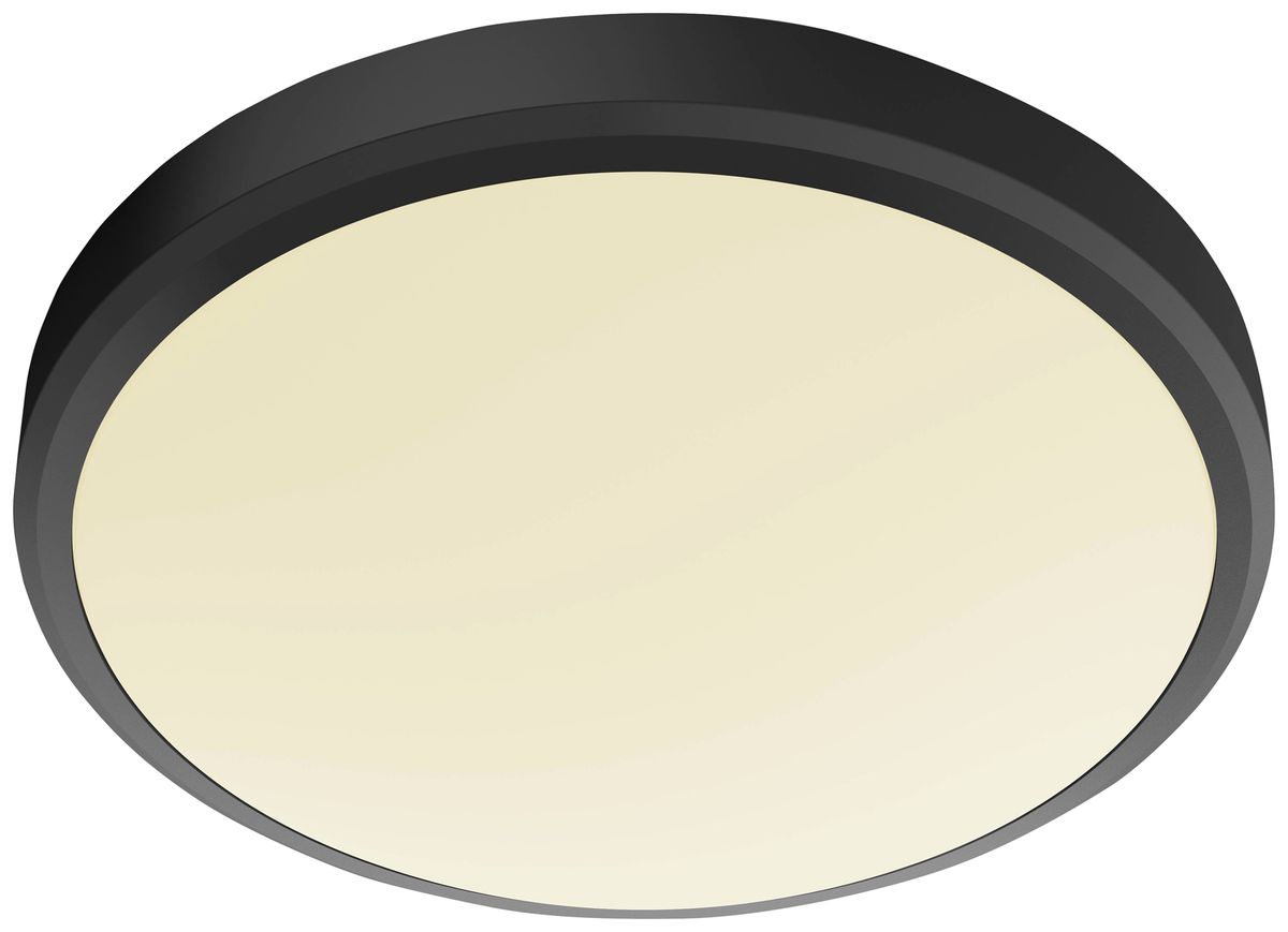 Plafonnier LED Philips Doris 17W 1500lm 2700K IP44 Ø313mm noir