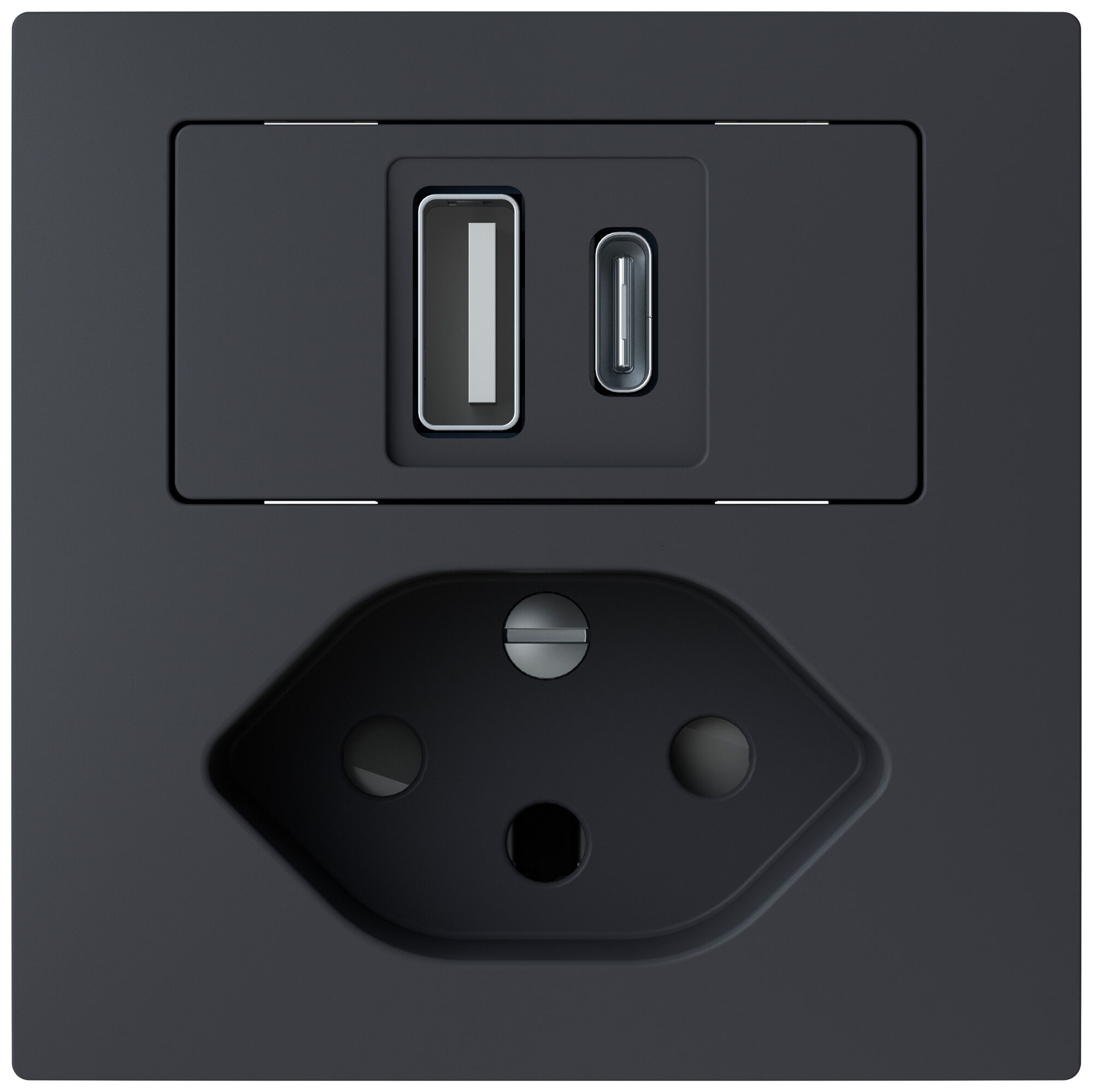 USB-Ladesteckdose ABB Sidus 1×USB-A 1×USB-C + T13 3000mA OUT:5V an