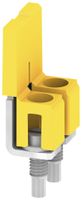 Connessione trasversale 2 morsetti 41A 400V 6.1mm isolato giallo