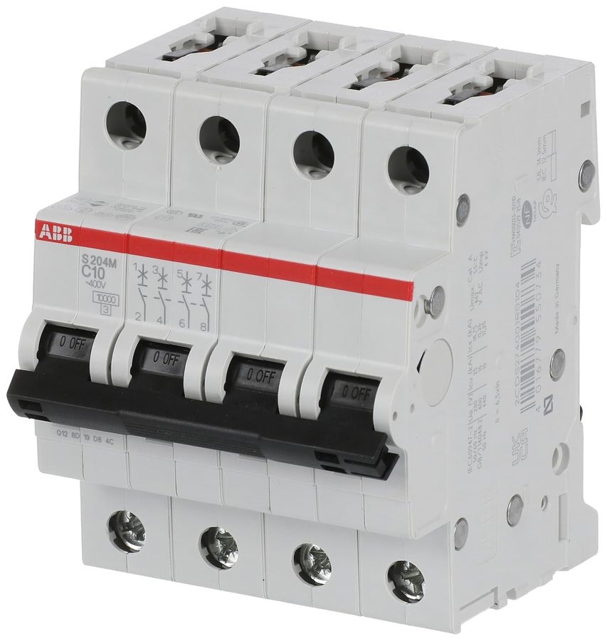 Leitungsschutzschalter ABB S204M-C10 10A C 10kA