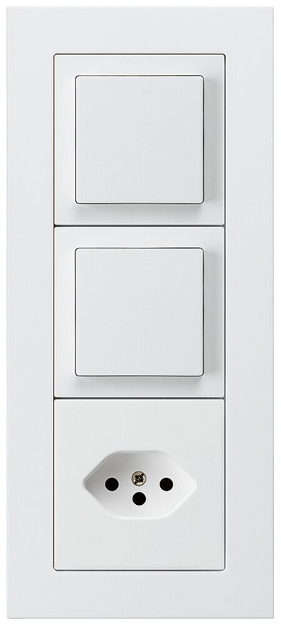 UP-Kombination kallysto.pro Gr.I-I-I vertikal 2×Schalter S3+Typ 13 weiss
