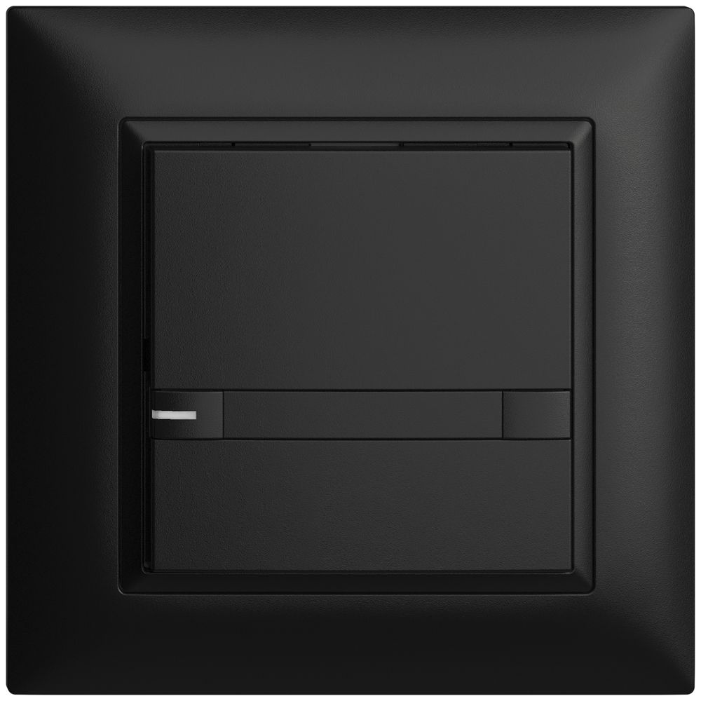 Poussoir univ. ENC 1×2t EDIZIOdue noir avec papier+LED