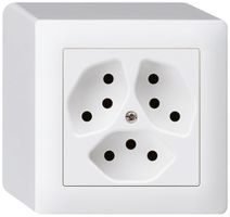 AP-Steckdose kallysto 3×T13 weiss