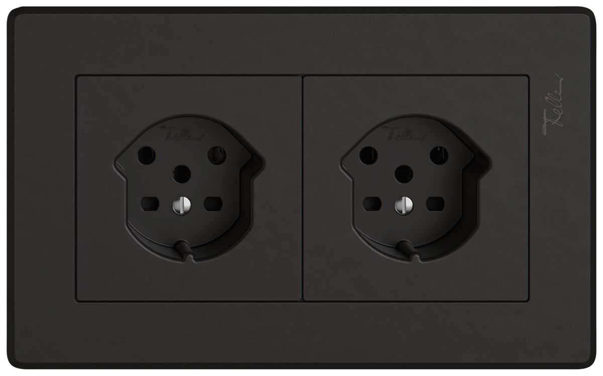 UP-Kombination EDIZIO.liv SNAPFIX® 1×2 96×156mm 1×T15+1×T15 schwarz