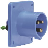 EB-Gerätestecker CEE Bals 3P 32A 230V 6h blau IP44 vernickelt QC.
