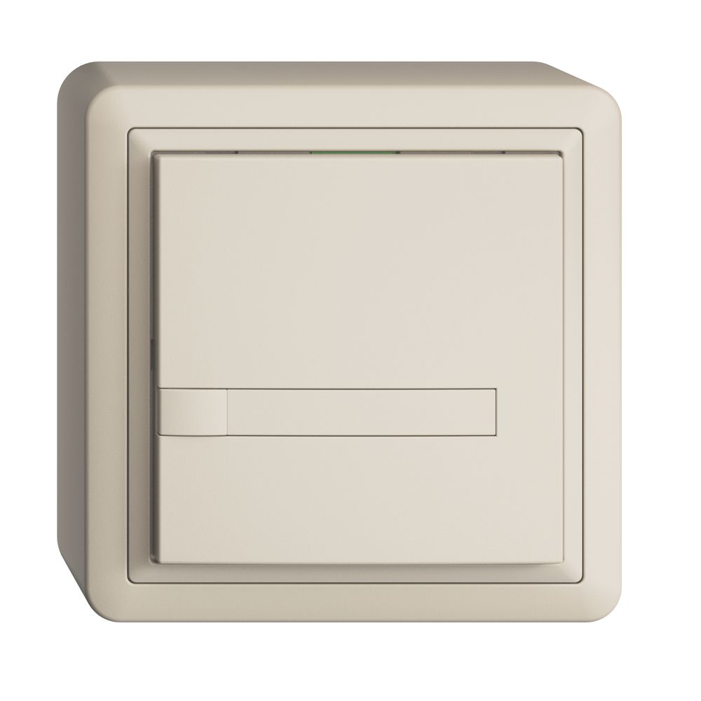 AP-KNX-Taster RGB EDUE, 250mW, o.LED, m.Papiereinlage, 1×Taste, 1×Tastenb., cr