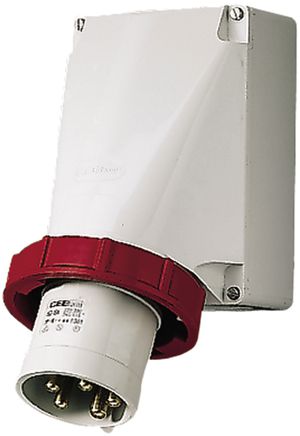 Spina d'attrezzi CEE Mennekes 63A 3LNPE rosso