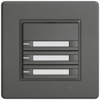 Poussoir universel ENC EDIZIO.liv UNI SNAPFIX® 12…48V a.LED 3× comm.2T étiqu.grf