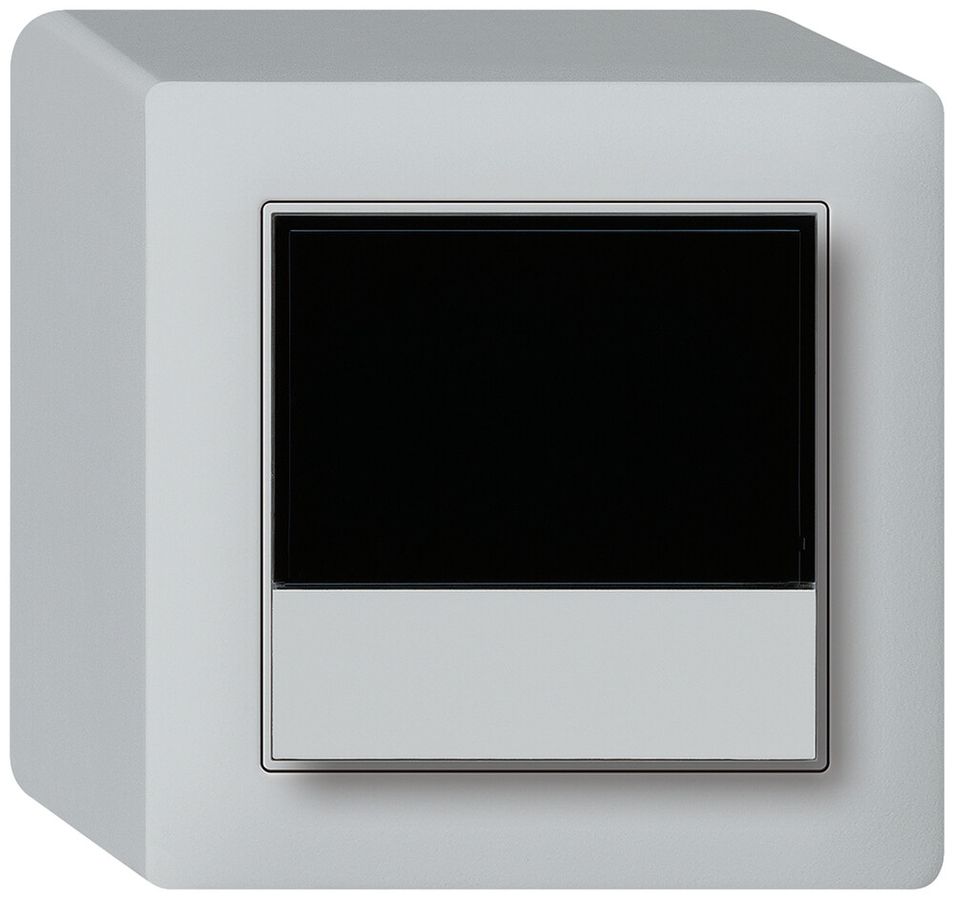 Termostato ambiente AP kallysto grigio chiaro KNX s/e-link con tasto