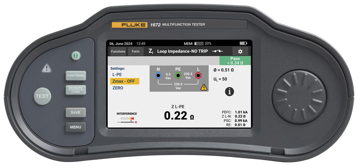 Installationstester Fluke 1672 CH FTT