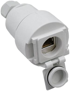 Kupplungssteckdose Dätwyler, Ø 41.8×79 mm, inkl. Modul MS-C6a Cat.6a