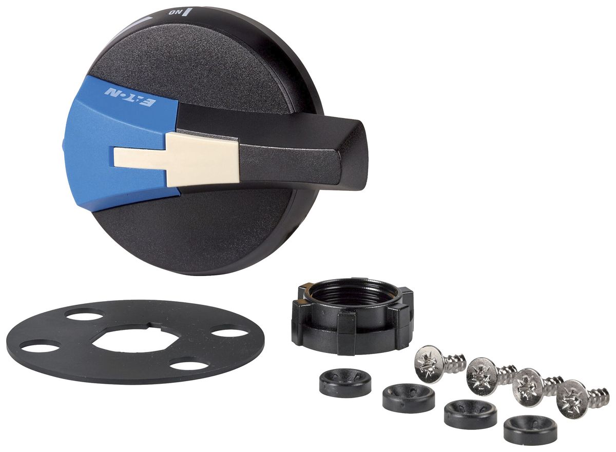 Manette rotative Eaton SHB0N4X pour R9 verrouillable Ø65×37mm noir/bleu