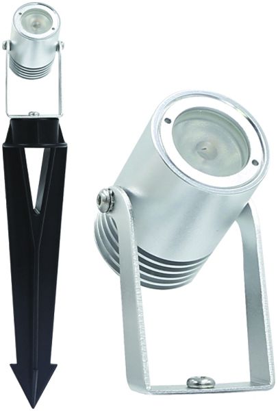 LED-Spiessleuchte KOLIBRI, 24VDC, 3W, 100lm, 2700K, IP67, Al eloxiert