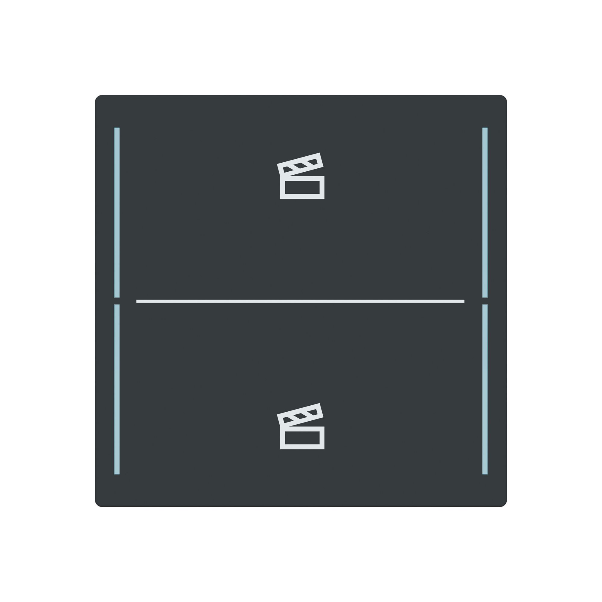 Tasterabdeckung ABB SIDUS touch 2-fach "Taster-Szene" anthrazit