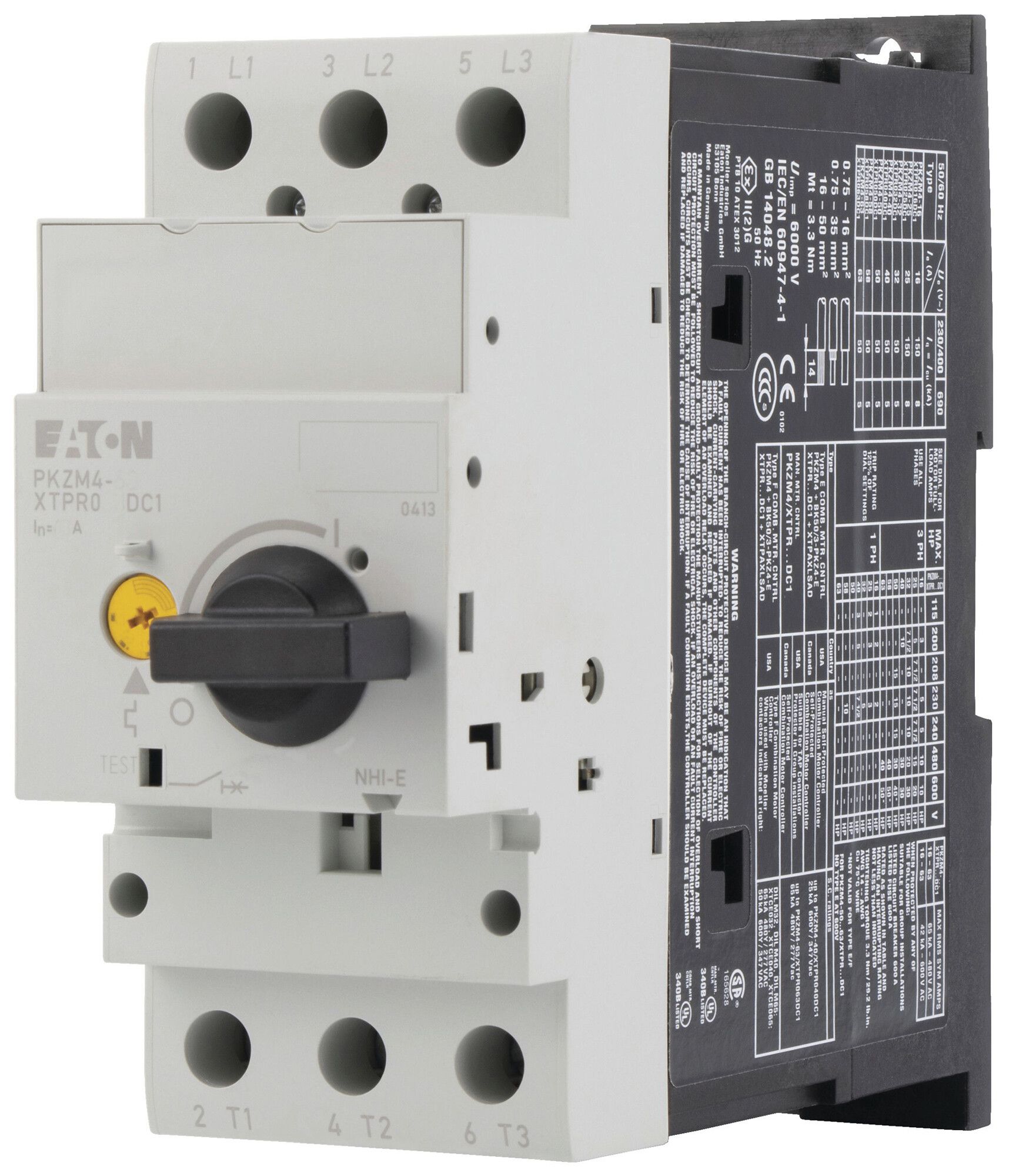 Disgiuntore motore Eaton PKZM4-58 50…58A 899A 3P 0…690V 50kA IP20