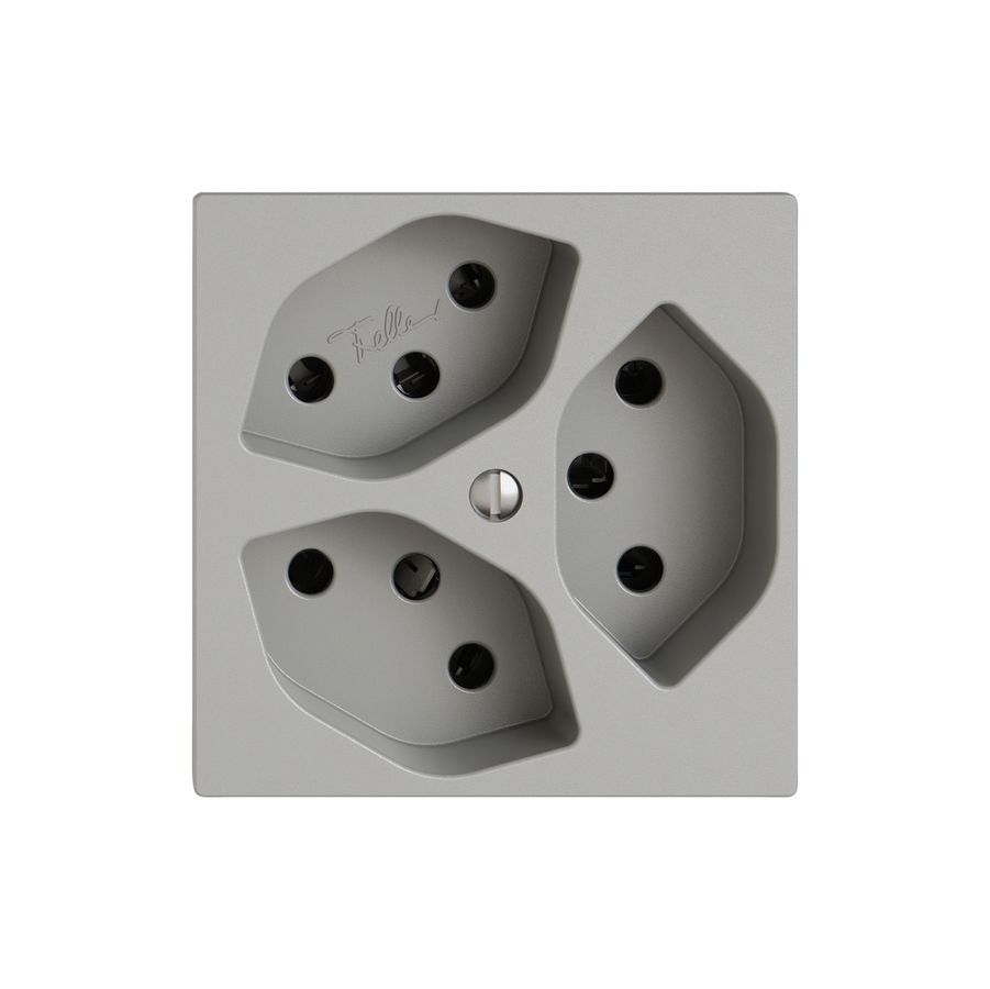 Steckdose EDIZIO.liv SNAPFIX® 3×T13 hgu