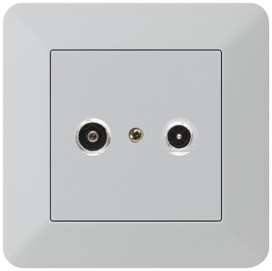 Prise antenne ENC kallysto.trend R/TV 23dB 2GHz gris clair