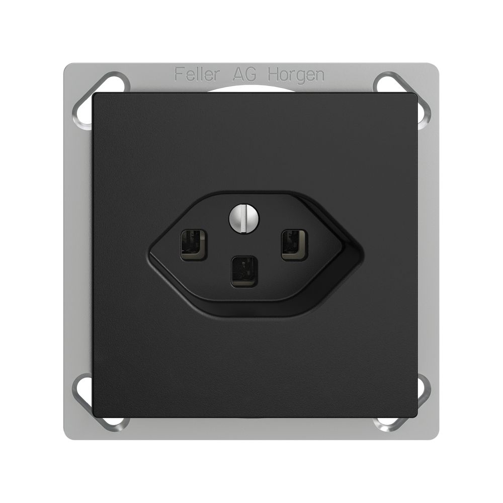 EB-Steckdose EDIZIOdue T23 16A schwarz, mit Steckklemmen