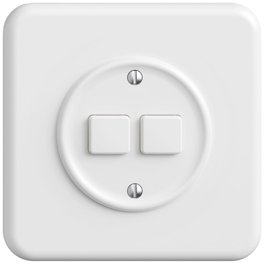 UP-Bedienaufsatz zu Druckschalter STANDARDdue Wiser 2K 2T ws