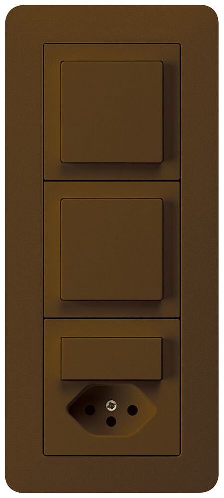UP-Kombination kallysto.trend Gr.I-I-I vertikal 2×Schalter S3+S3/Typ 13 braun