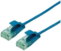 Cavo patch RJ45 ROLINE RM DataCenter slim cat.6A U/UTP AWG32 TPE blu 0.15m
