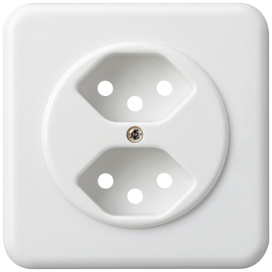 Kit frontal ENC basico 2×type 13 blanc 86×86mm avec sécurité enfants