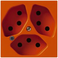 Prise Hager kallysto 3×T13 illuminé A orange