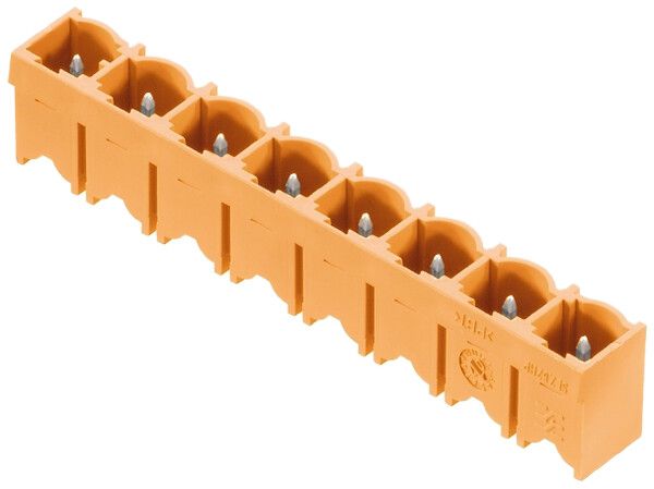 Stiftleiste Weidmüller SL HP geschlossen THT 7.62mm 2L 180° 3.2mm orange