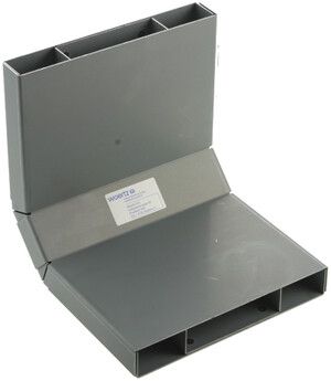 Gomito piano 90° zinc. per 30×300mm canale sottosuolo