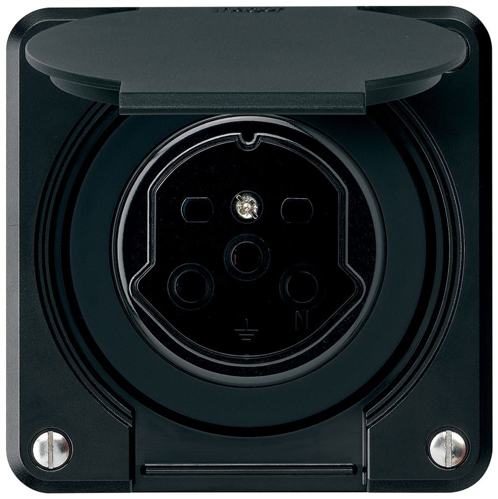 UP-Steckdose robusto Typ 15 schwarz für Kombination