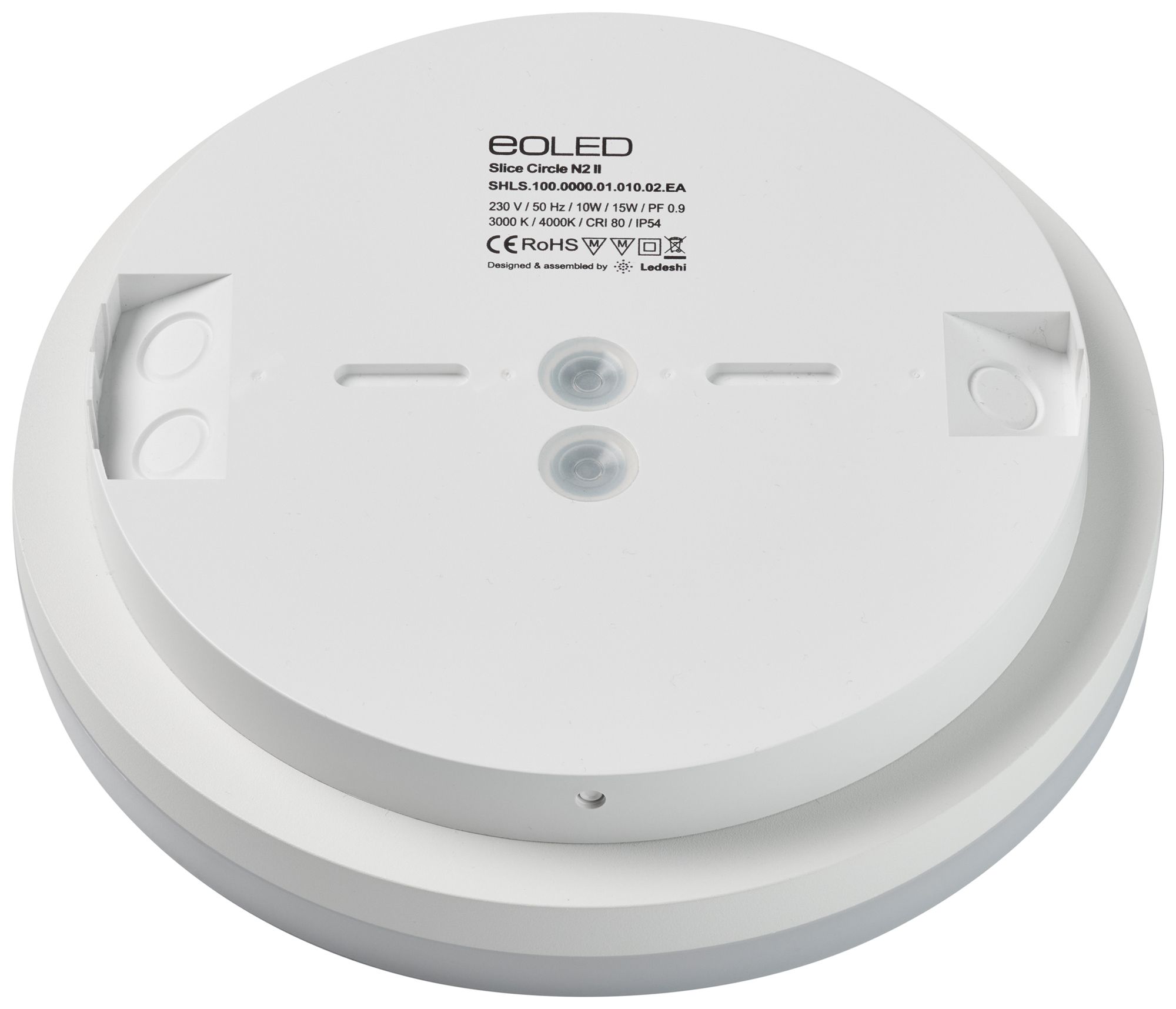 Lampada apparente LED Sir Heian SLICE2 15W 1700lm 830/840 IP54 Ø220 bianco