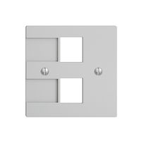 Kit di montaggio Krone per 2×RJ45 EDIZIOdue grigio chiaro vuoto