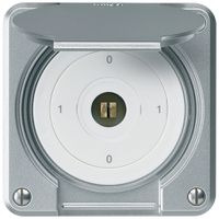 UP-Steckschlüsselschalter robusto IP55 mit Klappdeckel S0/3P aluminium Vierkant