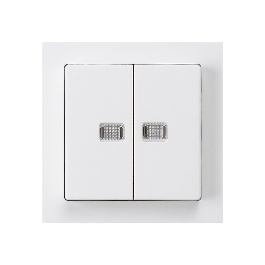UP-Leuchttaster kallysto 2×A-R/1P mit 2 Linsen weiss