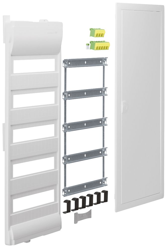 Ausbaupaket Hager volta mit Rahmen/Tür 5-reihig