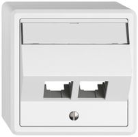 AP-Montageset EDIZIO.liv EASYNET S-One SNAPFIX® schräg 2×RJ45 ws