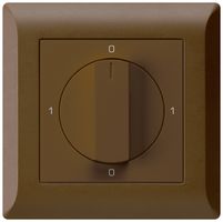 UP-Drehschalter kallysto.line 0/2L braun mit Drehgriff