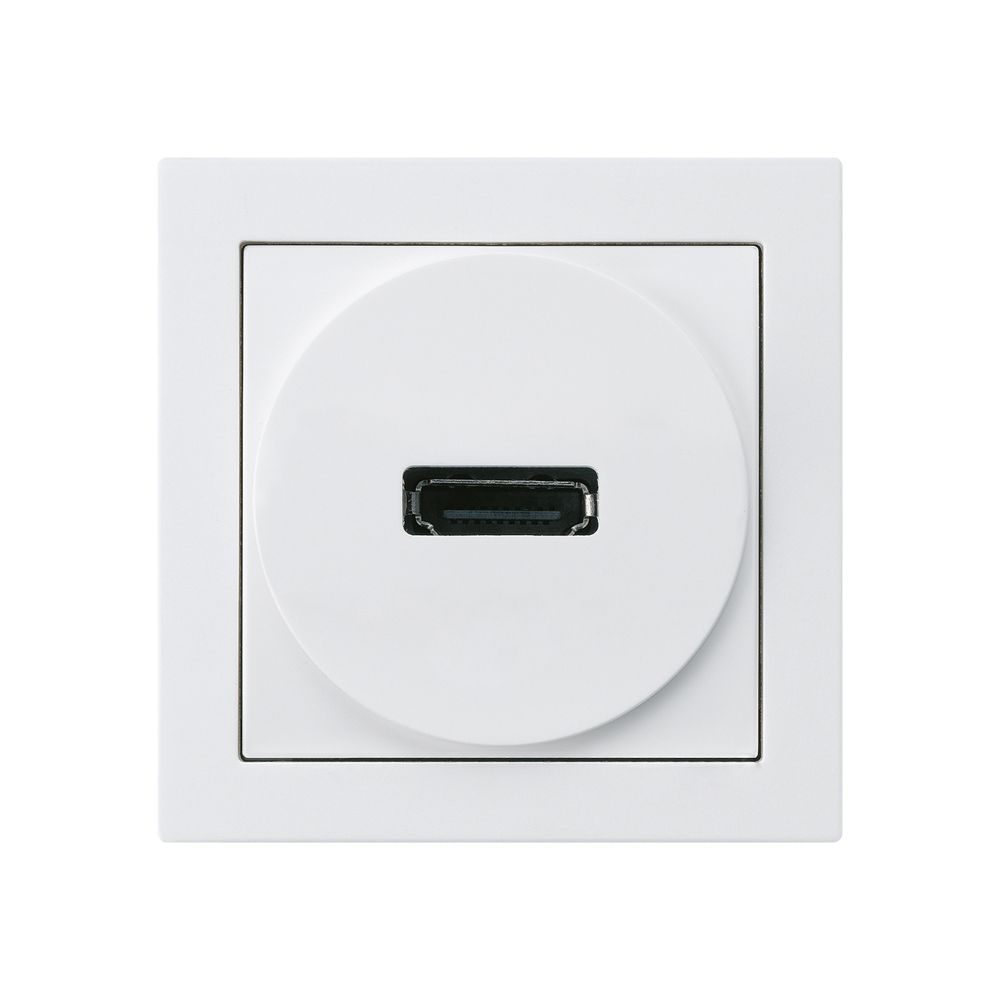 Anschlussdose kallysto A HDMI mit Schraubanschluss weiss