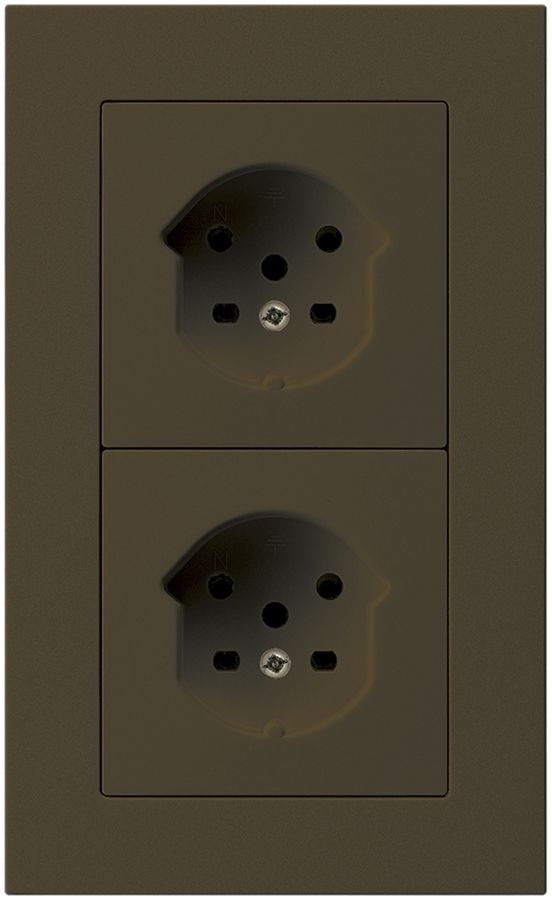 Combi ENC 2×1 HA kallysto.pro 2×type 15 avec bornes enfichables brun