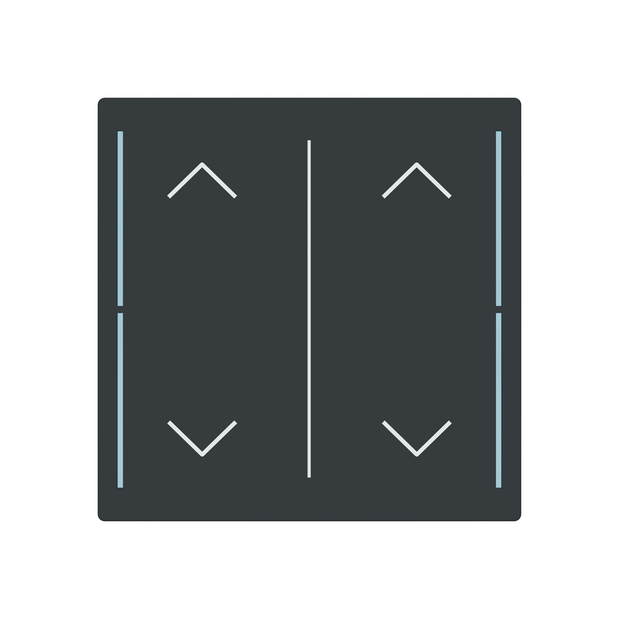 Tasterabdeckung ABB SIDUS touch 2-fach "Wippe-Auf/Ab" anthrazit